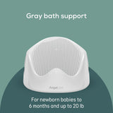 Angelcare Baby Bath Support (Gray) | Ideal for Babies Less than 6 Months Old